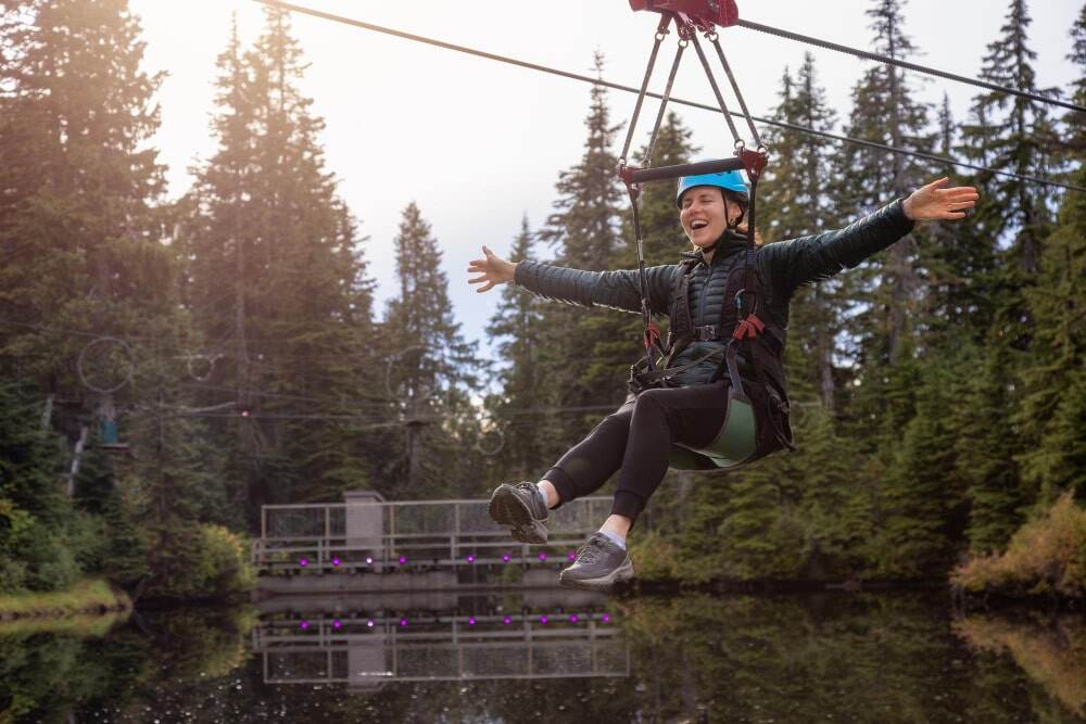 Go Zip lining at Adirondack Extreme